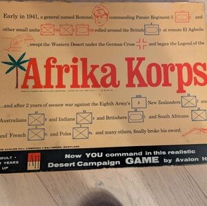 Vintage Avalon Afrika Korps Board Game
